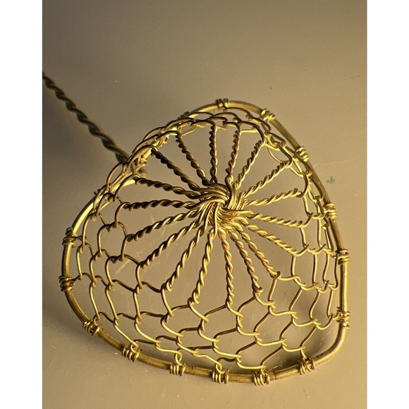 Trudeau Maison 8.5" Brass Fondue Strainer / Egg White Separator - Picture 4 of 6